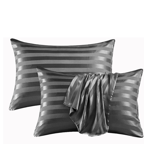 Latitude Run® Striped Satin Pillow Cover Wayfair